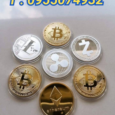 เหรียญ Bitcoin ที่ระลึก มีหลายสกุลให้เลือก BTC, ETH, XRP, LTC, Zcash, Monero 