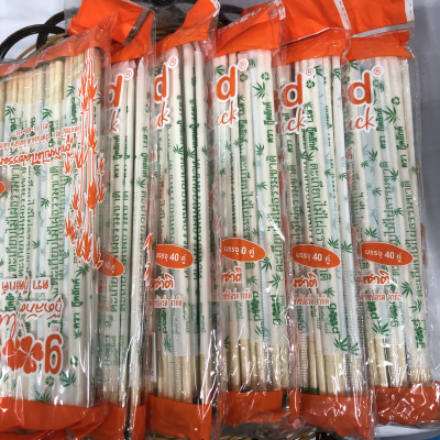 ตะเกียบไม้ไผ่ธรรมชาติ ตรา กู๊ดลักค์ (บรรจุ 40 คู่)