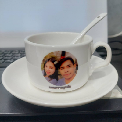 แก้วกาแฟ สกรีนตามแบบ ใบละ 100 บาท